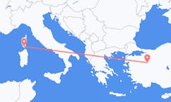 Loty z Figari, Francja do Kutahya, Turcja