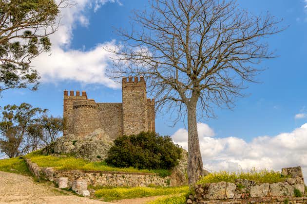 photo of medieval Castillo de Cortegana in beautiful morning in Huelva, Spain.