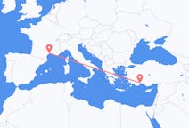 Vluchten van Montpellier naar Antalya