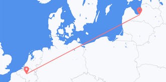 Flug frá Lettlandi til Belgíu