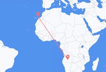 Flyg från Menongue, Angola till Lanzarote, Spanien