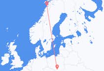 Vluchten uit Krakau, Polen naar Bodø, Noorwegen