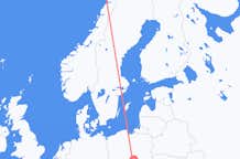 Vluchten uit Krakau, Polen naar Bodø, Noorwegen