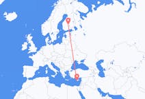 Flyreiser fra Páfos, Kypros til Jyväskylä, Finland