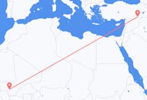 Loty z Bamako, Mali do Mardina, Turcja