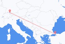 Vluchten van Istanboel, Turkije naar Friedrichshafen, Duitsland