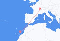 Flyg från Lanzarote, Spanien till Lyon, Frankrike