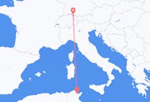 Flyg från Tunis, Tunisien till Friedrichshafen, Tyskland