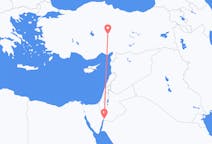 Vluchten van Akaba, Jordanië naar Kayseri, Turkije