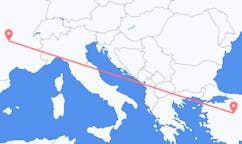 出发地 法国克莱蒙费朗目的地 土耳其屈塔希亚的航班