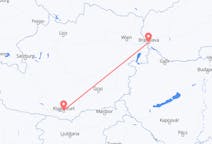 Flights from Bratislava in Slovakia to Klagenfurt in Austria