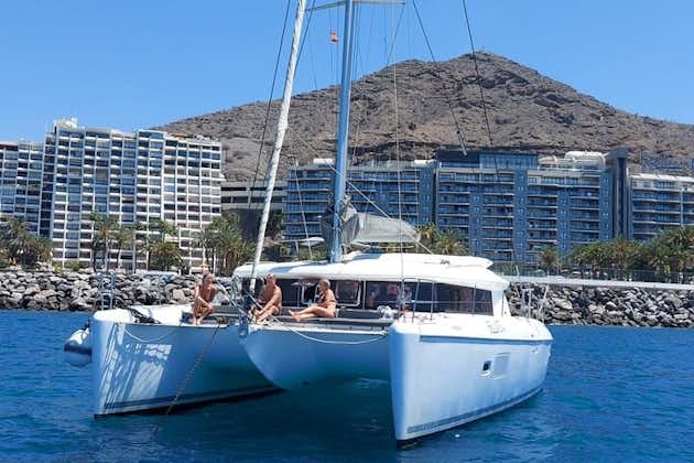 Cruzeiro privado de catamarã de 4 horas na costa sul de Gran Canaria