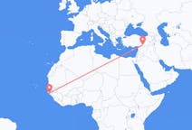 Flyrejser fra Bissau, Guinea-Bissau til Sanliurfa, Tyrkiet
