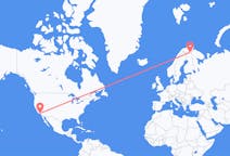 Flyreiser fra Los Angeles, USA til Ivalo, Finland