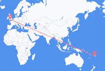 Flyrejser fra Nadi, Fiji til Bristol, England