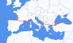 Flights from Bursa, Turkey to Biarritz, France