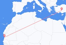 Vluchten van Nouakchott naar Konya