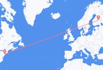 Flyreiser fra New York, til Kuopio