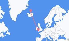 アイスランドのグリムジーから、イングランドのニューキーまでのフライト