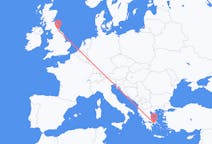Vluchten van Durham, Engeland naar Athene, Griekenland