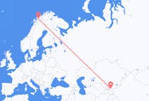 Flyg från Osj, Kirgizistan till Bardufoss, Norge