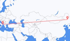 Flyg från Daqing, Kina till Brindisi, Italien