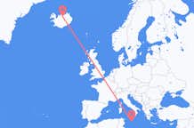 Flyreiser fra Malta, Malta til Akureyri, Island