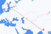 Flyreiser fra Mandalay, Myanmar (Burma) til Sundsvall, Sverige