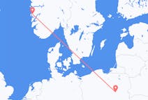 Flyrejser fra Warszawa, Polen til Bergen, Norge