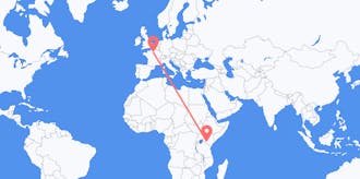 Flights from Kenya to France