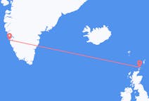 Vols depuis la ville de Nuuk vers la ville de Papa Westray