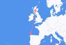 Flyg från A Coruña, Spanien till Glasgow, Skottland