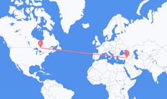 Flyreiser fra Timmins, Canada til Malatya, Tyrkia