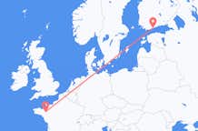 Flyg från Rennes, Frankrike till Helsingfors, Finland