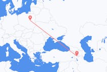 Flyreiser fra Nakhchivan, til Warszawa