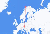 Flights from Andselv, Norway to Graz, Austria