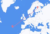 Flights from Horta, Azores, Portugal to Kajaani, Finland