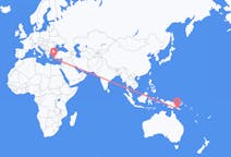 Flyg från Port Moresby, Papua Nya Guinea till Rhodes, England, Grekland