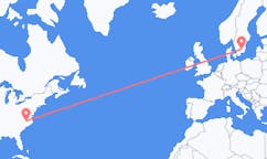 Flyreiser fra Raleigh, til Växjö
