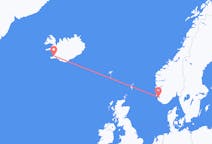Flyrejser fra Reykjavik, Island til Stavanger, Norge