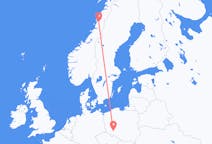 Flyg från Mosjøen till Wrocław