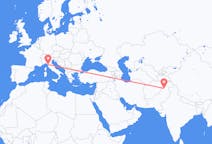 Flyreiser fra Peshawar, Pakistan til Pisa, Italia