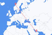 Flights from Abu Dhabi, United Arab Emirates to Ørland, Norway