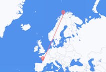 Flights from Sørkjosen, Norway to Bordeaux, France