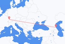 Vluchten van Mulhouse, Zwitserland naar Machatsjkala, Rusland