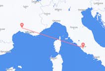 Flyg från Nimes, Frankrike till Rom, Italien