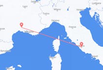 出发地 法国从 尼姆目的地 意大利罗马的航班