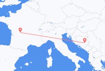 Lennot Sarajevosta, Bosnia ja Hertsegovina Limogesiin, Ranska