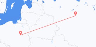 Flyreiser fra Russland til Polen