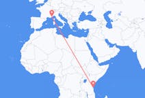 Flights from from Zanzibar to Nice